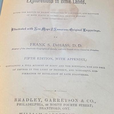 1884 Explorations in the Bible Land
