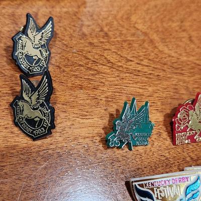 Lot of Kentucky Derby Festival pins 1976 to 1990s