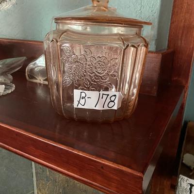 Pink Depression Covered Jar