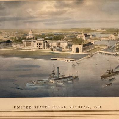 Framed United States Naval Academy, 1908