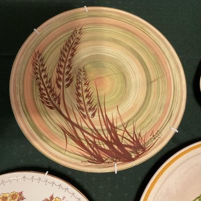 (2) Hand-painted and (2) Decorative Plates