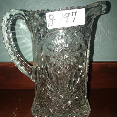 Beautiful Antique Cut Glass Pitcher