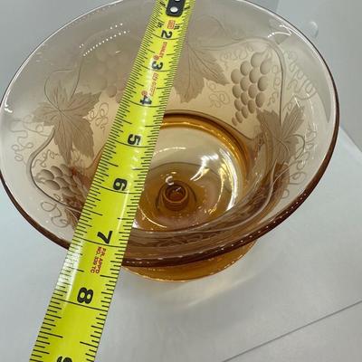 Elegant Amber Glass Vase