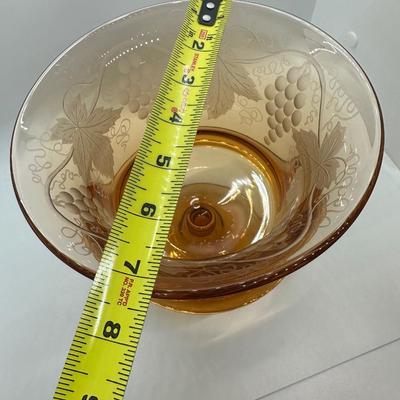 Elegant Amber Glass Vase