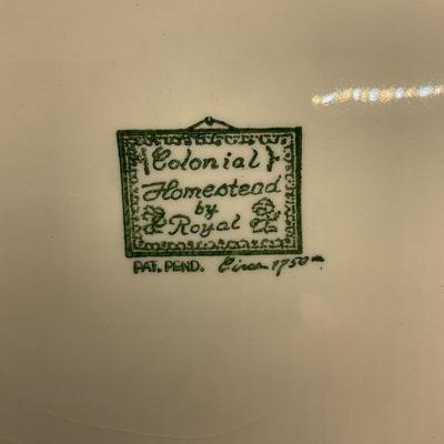Vintage Royal China Colonial Homestead Large Plate