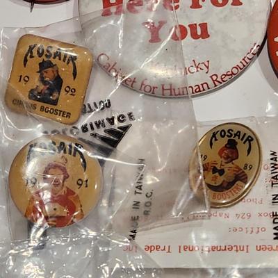 Large lot Vintage Pinbacks Pins Kentucky Louisville Political