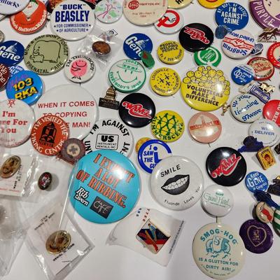 Large lot Vintage Pinbacks Pins Kentucky Louisville Political