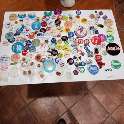 Large lot Vintage Pinbacks Pins Kentucky Louisville Political