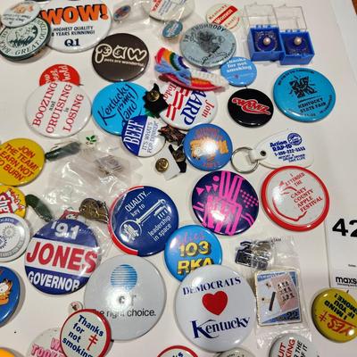 Lot of Pinbacks Pin Maryland Kentucky Baltimore Batman & Robin Political