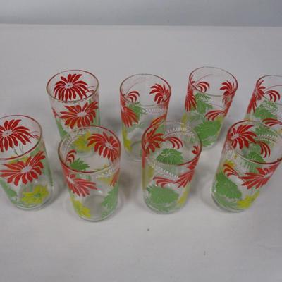 Mid Century Red Green Glasses