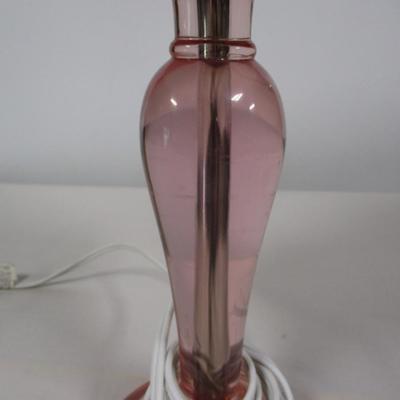 Decorative Pink Glass Lamp