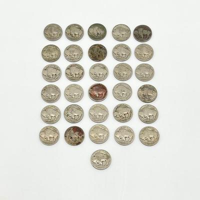 (31) Buffalo Nickels