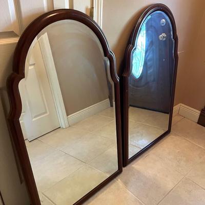 PAIR Ethan Allen (?) Georgian Court Cherry Wall Mirror