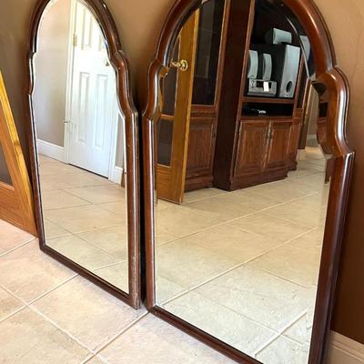 PAIR Ethan Allen (?) Georgian Court Cherry Wall Mirror
