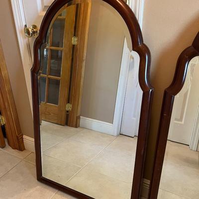PAIR Ethan Allen (?) Georgian Court Cherry Wall Mirror