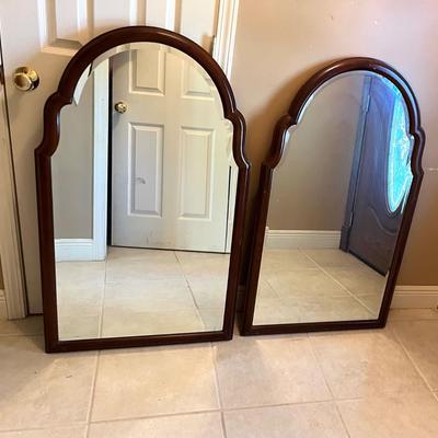 PAIR Ethan Allen (?) Georgian Court Cherry Wall Mirror