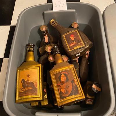 Tote of Assorted Beam Decanters