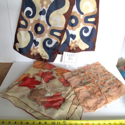 LOT 51: 3 Ladies Scarves, One Signed Ponte Tresa