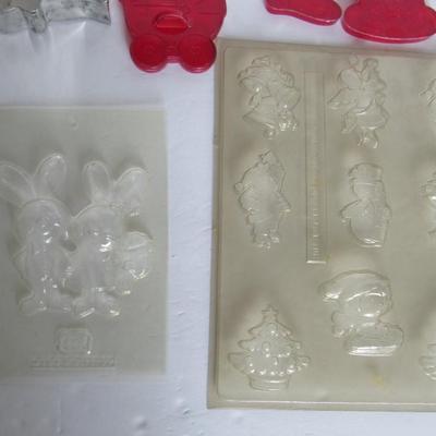 Plastic and Aluminum Cookie Cutters and Plastic Chocolate Molds