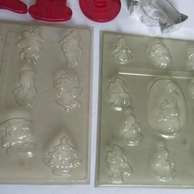 Plastic and Aluminum Cookie Cutters and Plastic Chocolate Molds