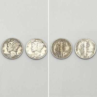 (11) Roosevelt & (2) Mercury Dimes ~ 90% Silver