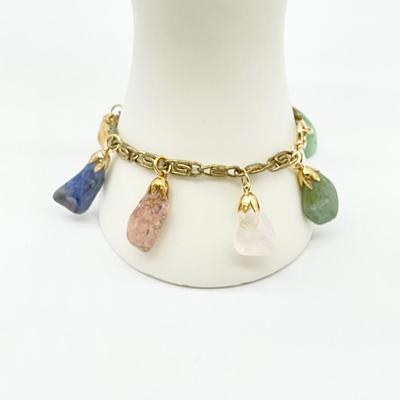 Fashion ~ Dangle Natural Stone ~ Sz 7 ~ Bracelet