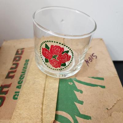 Lot of Vintage Four Roses Whiskey Glasses 11 Hi Balls 4 Low ball Glasses
