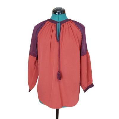 Orange and Purple Blouse M