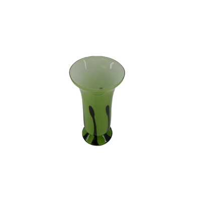 Contemporary Green and Black Vase
