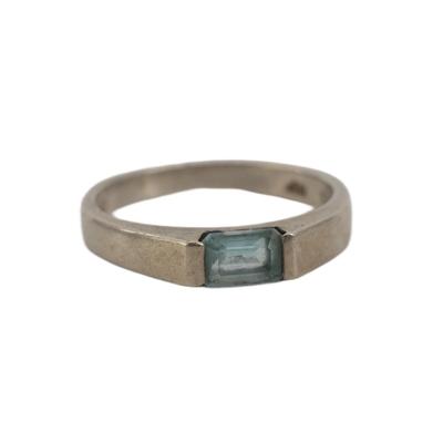 Sterling Silver and Aquamarine Ring