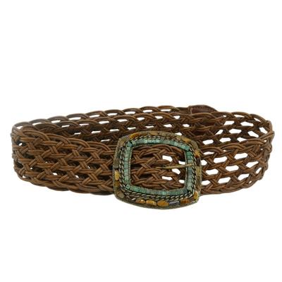 Leatherock USA Belt with Turquoise and Tiger's Eye