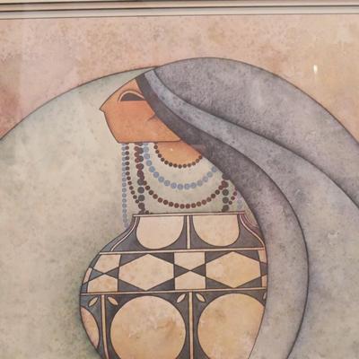 Vintage Native American Figure Print by Mullan