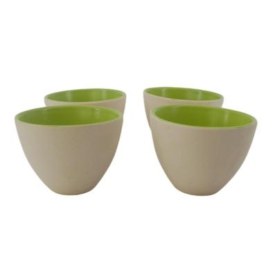 Lime Green Sapota China Tea Cups
