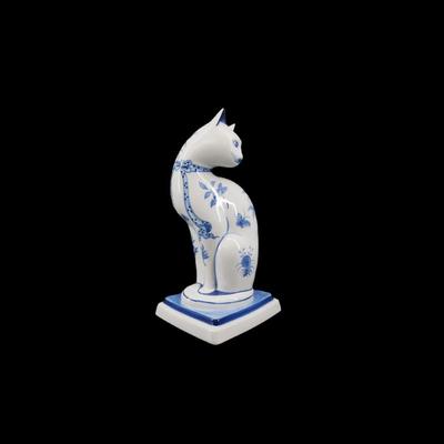 Vintage Hand Painted Cat Statuette