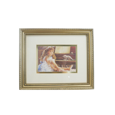 Framed Prints of Child and Woman with Piano