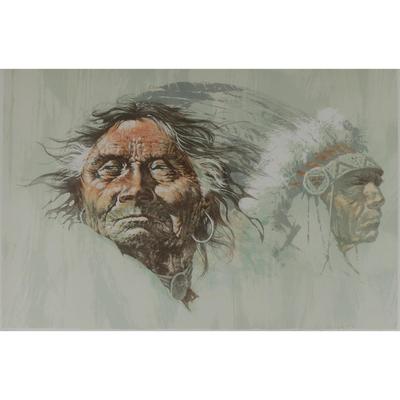 Signed Limited Edition "Brave Past" Lithograph by Maher Morcos (b. 1946)