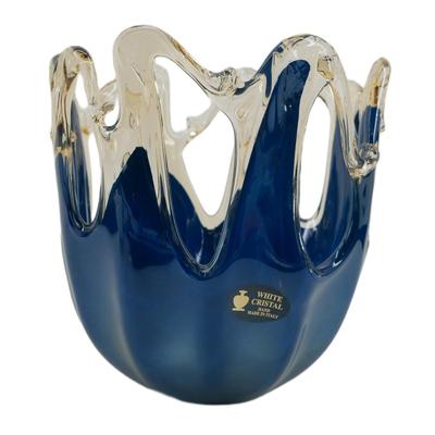 Handmade White Crystal Murano Italy Sculpture