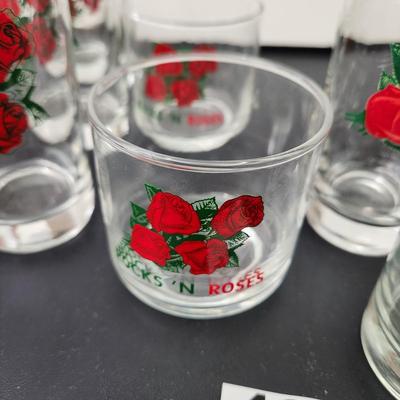 11 pieces lot of Four Roses Whiskey Promo Glasses Pitcher