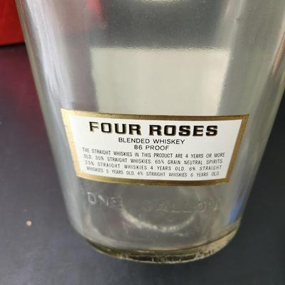 1960's Vintage Four Roses One Gallon Whiskey Bottle with box