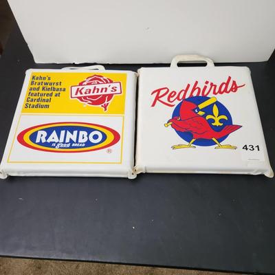 2 Vintage Louisville Kentucky Redbirds Baseball Seat Cushions