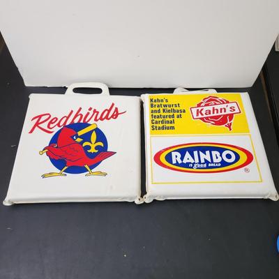 2 Vintage Louisville Kentucky Redbirds Baseball Seat Cushions