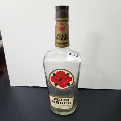 1960's Vintage Four Roses One Gallon Whiskey Bottle