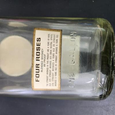 1960's Vintage Four Roses One Gallon Whiskey Bottle