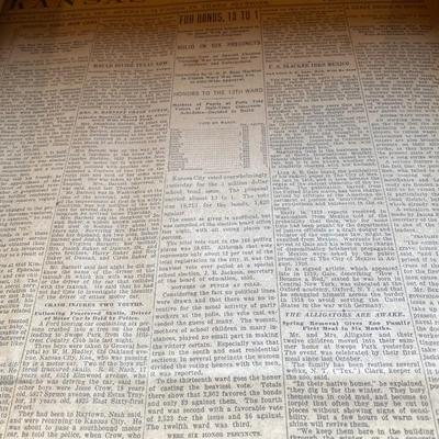 Vintage April 1921 KC Star Papers in Album