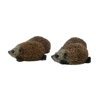 Two Baby Hedgehogs Figurines