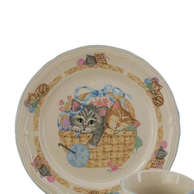 (10 pcs) Purrfect Friends Kitten Stoneware Set