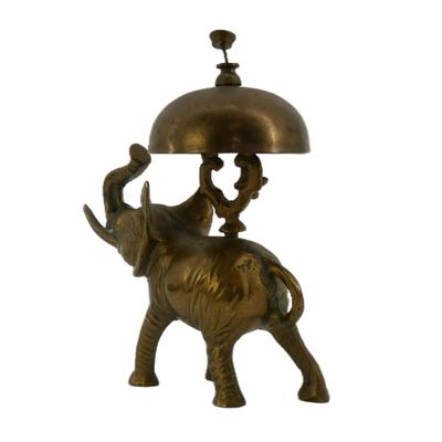 Mid-Century Brass Elephant Concierge Bell