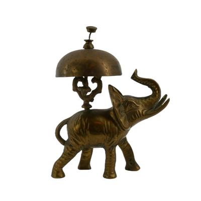 Mid-Century Brass Elephant Concierge Bell
