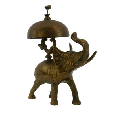 Mid-Century Brass Elephant Concierge Bell