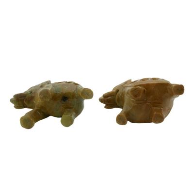 Hand-Carved Indian Stone Elephants